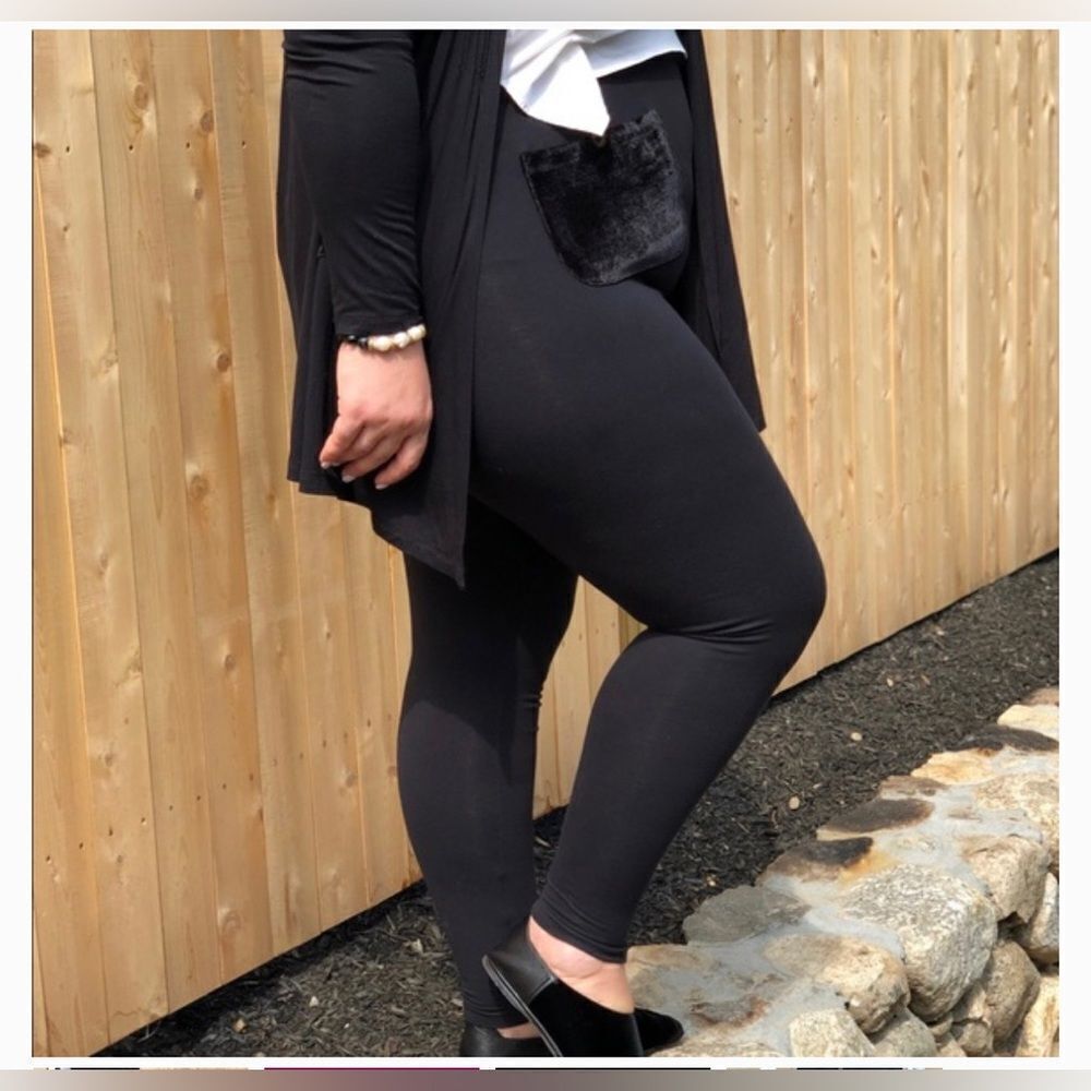 NWT Mina‎ et Bina Black leggings pregnancy Sz XL